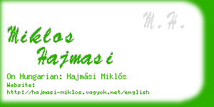miklos hajmasi business card
