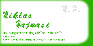 miklos hajmasi business card